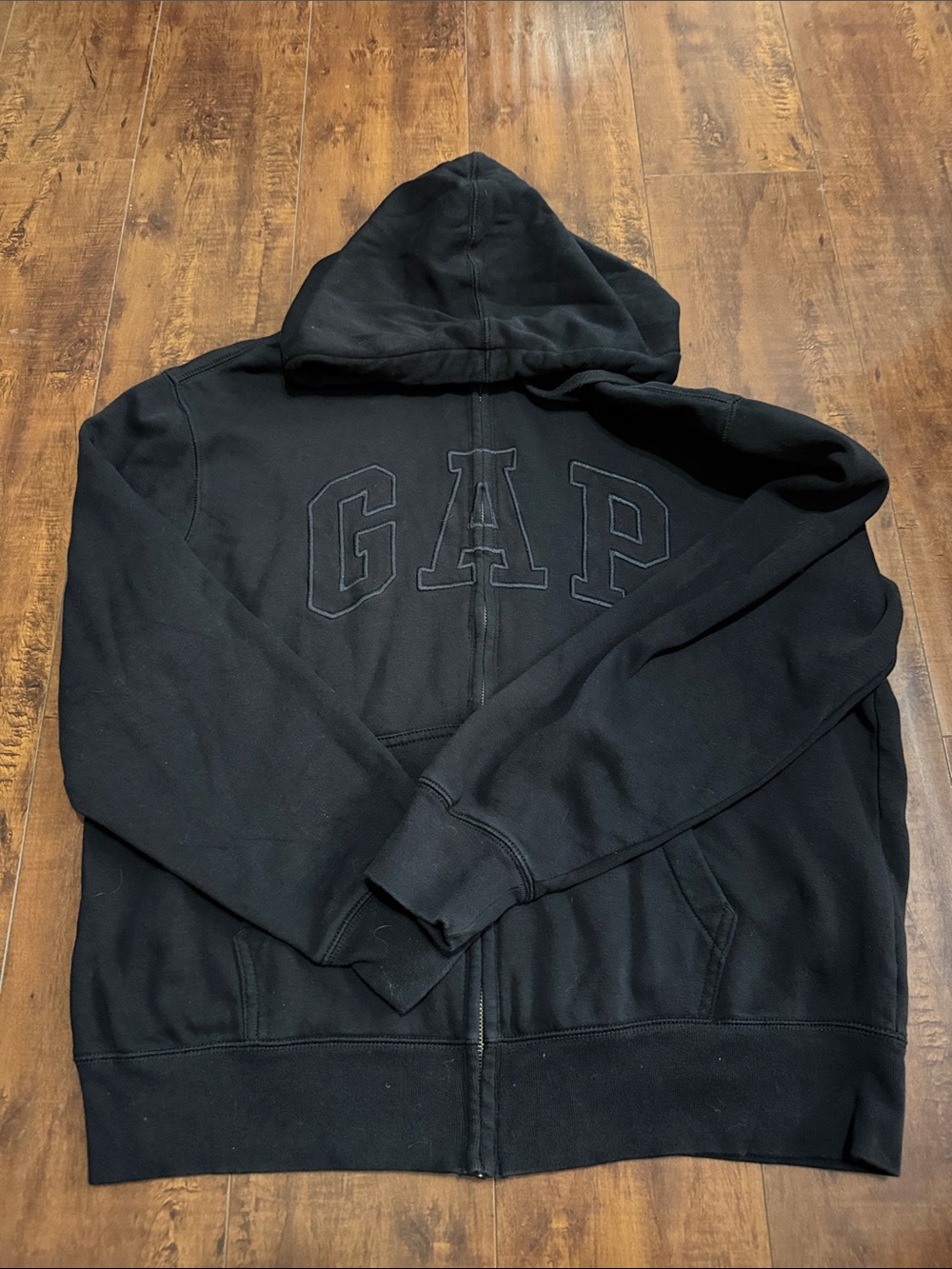 GAP Black Kids Hooded Zip-Up Jacket